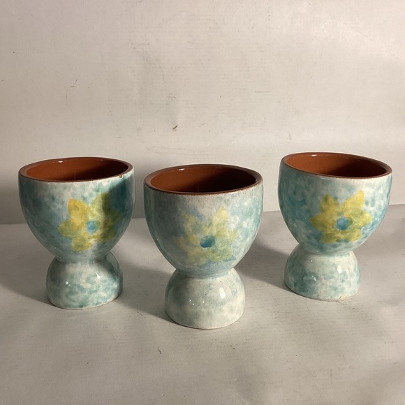 Set of3 Stangl pottery egg cups, sponge ware - Picture 1 of 6